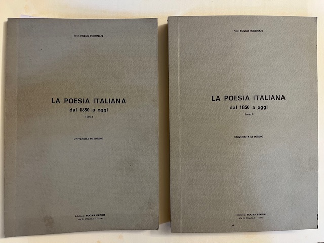 La poesia italiana dal 1850 a oggi